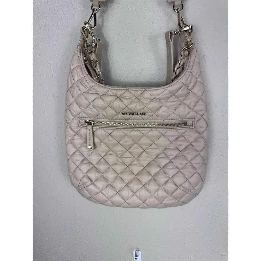 NWOT MZ WALLACE Crosby Sienna Hobo Bag in Buff Light Gold